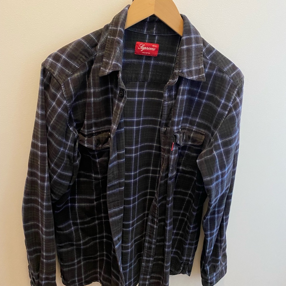 SUPREME Flannel Rare Sz Medium